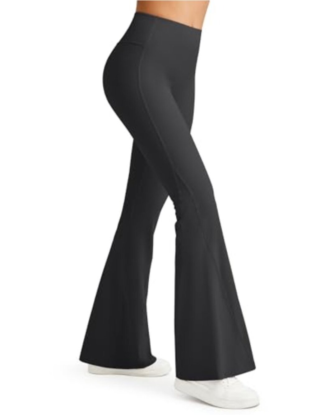 Ribbed Flare Yoga Pants High Waisted Tummy Control Bell Bottom Leggings